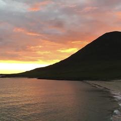 Isle of Harris, headland at sunset