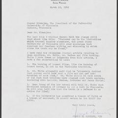 Letters between Judge Joseph Schultz and University President Conrad Elvehjem