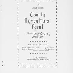 1944 annual report, County Agricultural Agent, Winnebago County, Wisconsin