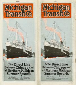 Michigan Transit Co., the direct line between Chicago and all northern Michigan summer resorts, 1921