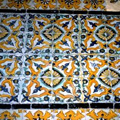 Tile Wall Detail in Gurgi Mosque in Medina of Tripoli