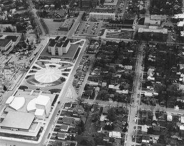 Aerial view of the University of Wisconsin-Stevens Point, 1972