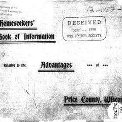 Hand book of Price County : prepared by the Board of Immigration, under the direction of the County Board