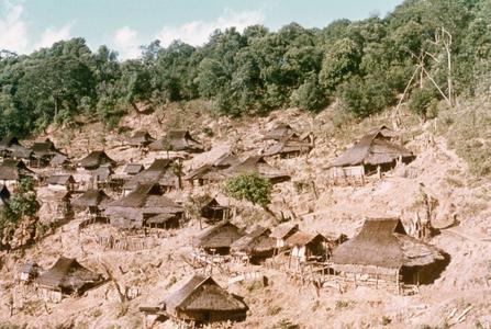 The Akha village of Sobloi in northwest Laos
