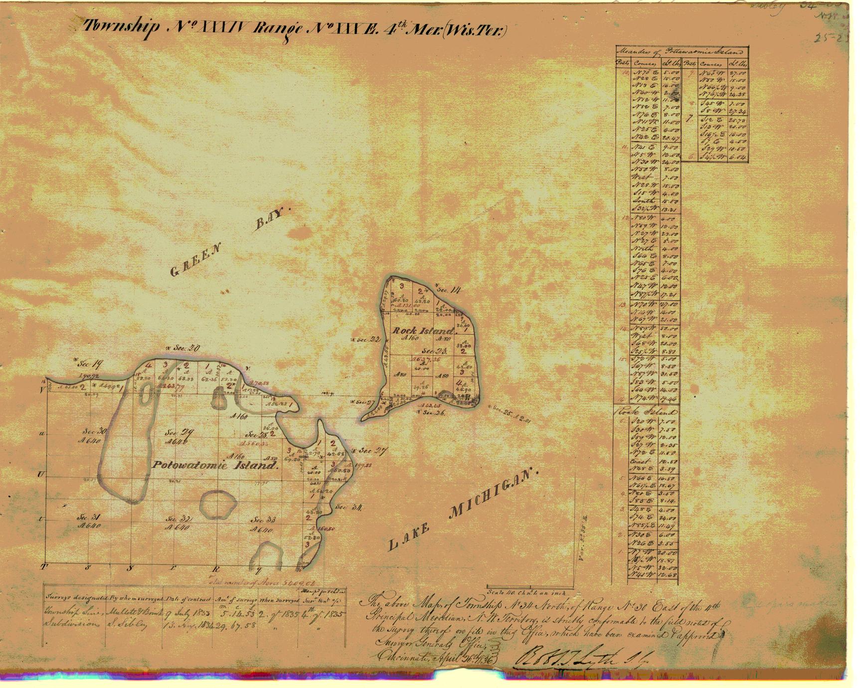 [Public Land Survey System map: Wisconsin Township 34 North, Range 30 East]