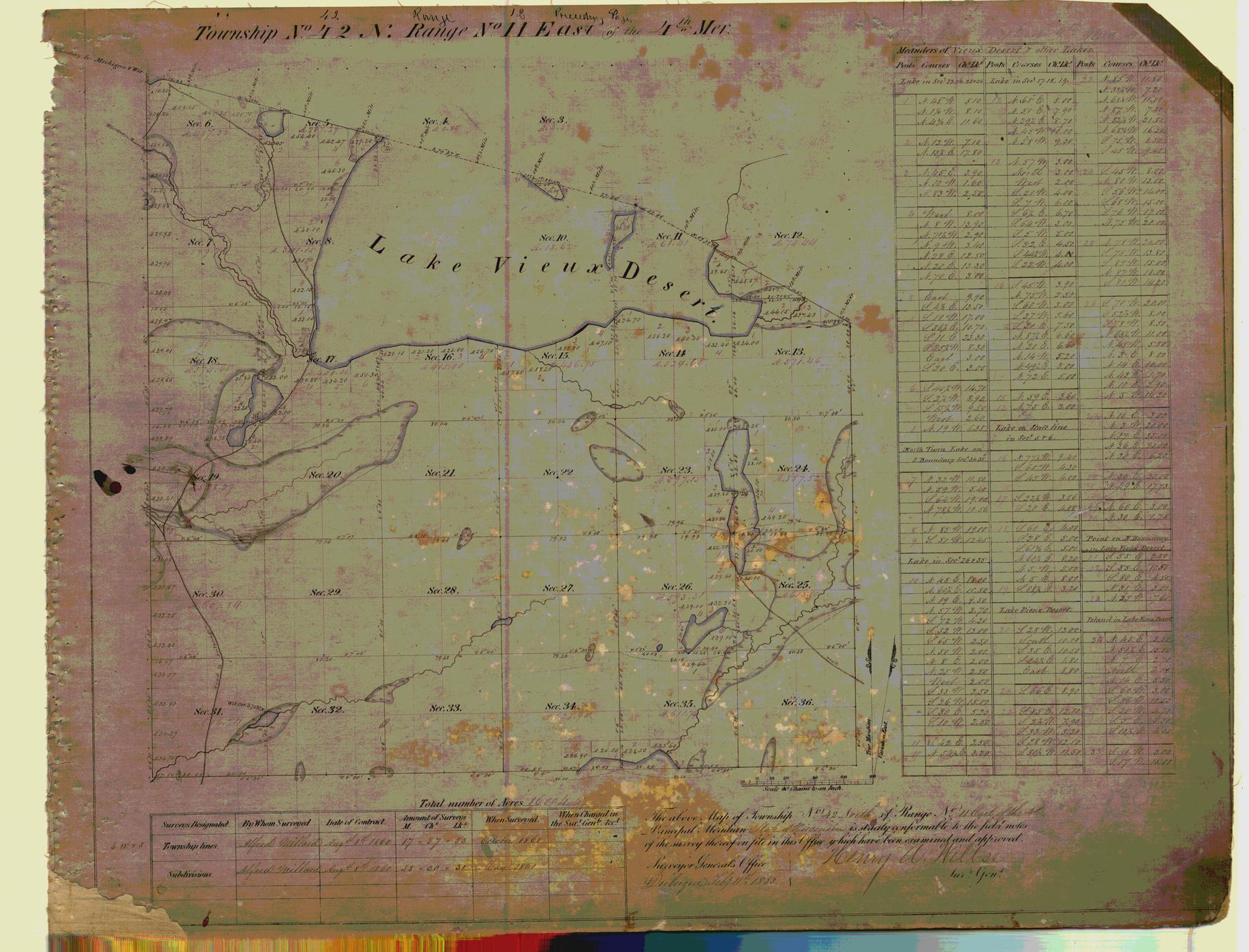 [Public Land Survey System map: Wisconsin Township 42 North, Range 11 East]