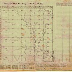 [Public Land Survey System map: Wisconsin Township 12 North, Range 01 West]