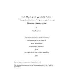 Funds of Knowledge and Apprenticeship Practices: A Longitudinal Case Study of a Nepali Immigrant Student's Literacy and Language Learning