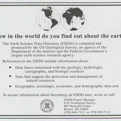 Earth Science Data Directory advertisement