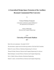 A Generalized Design-Space Extension of the Auxiliary Resonant Commutated Pole Converter