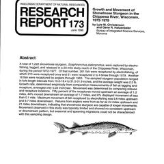 Growth and movement of shovelnose sturgeon in the Chippewa River, Wisconsin, 1972-1979