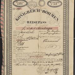 [Passport for Jakob Sternberger, March 26, 1840]