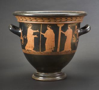Mixing Vessel (Bell Krater) with Theseus Pursuing Helen