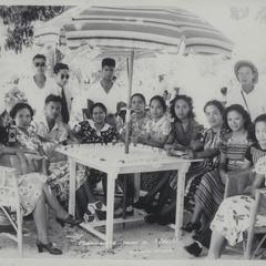 Cadets and women at a picnic, La Union