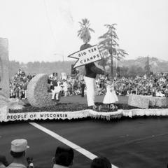 UW Float, 1963 Rose Bowl parade