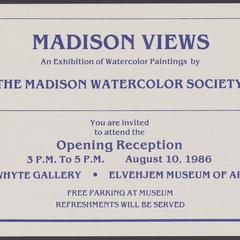Madison Views : Recent Works by the Madison Watercolor Society