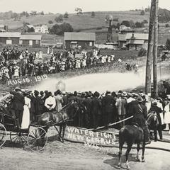 Fire Department water fight, New Glarus, 1912