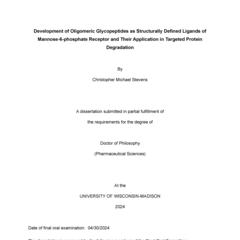 Development of Oligomeric Glycopeptides as Structurally Defined Ligands of Mannose-6-phosphate Receptor and Their Application in Targeted Protein Degradation