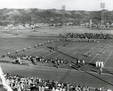 Football game at Memorial Field