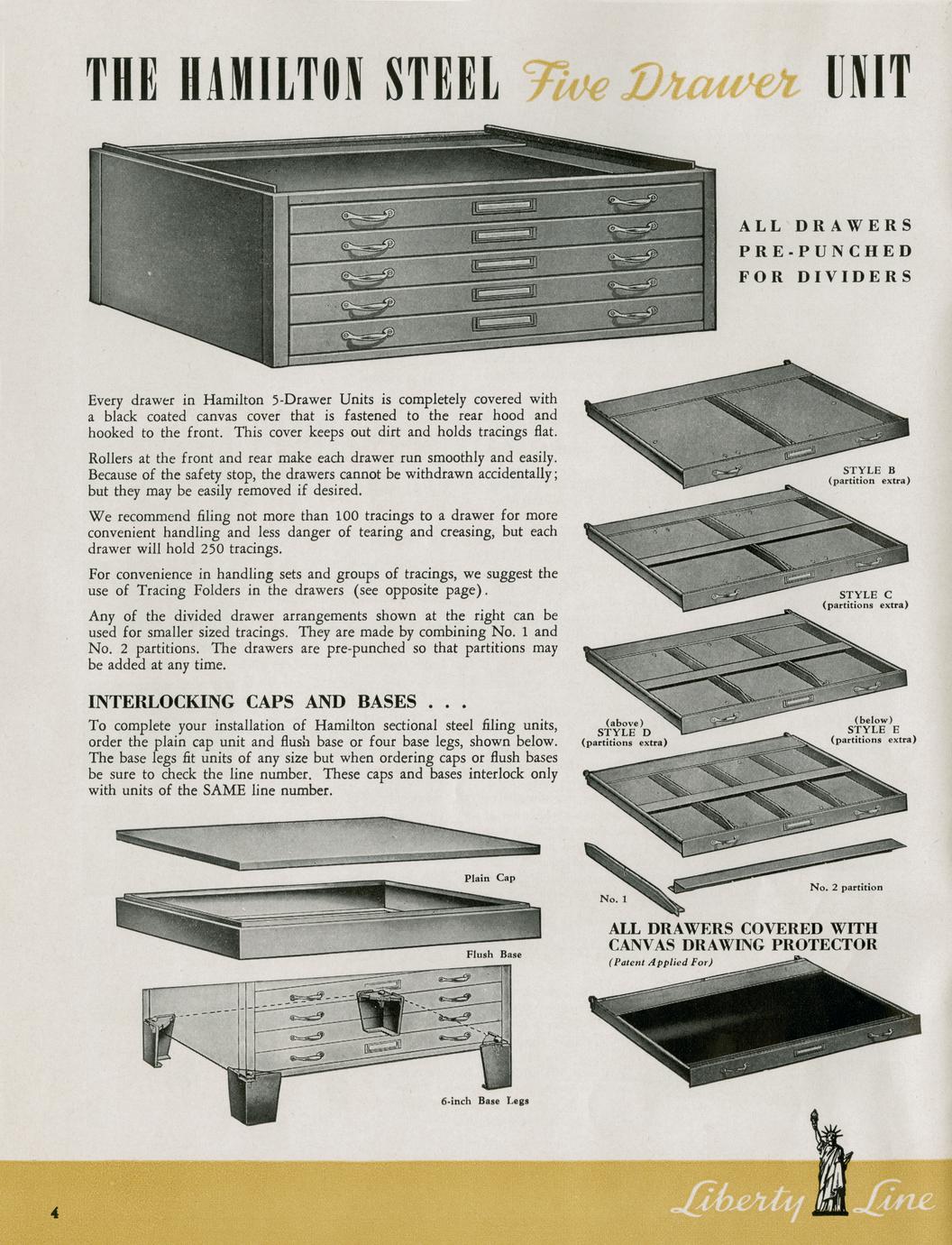 Liberty line Hamilton drafting room equipment Catalog No. 13S