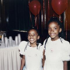 Two girls at Multicultural Reception and Awards ceremony in 1990