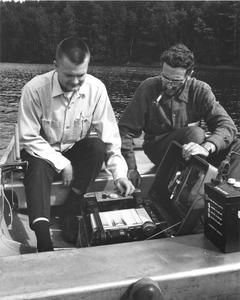 John Magnuson and Sandford Engel on Pallette Lake