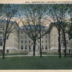 Barnard Hall color postcard
