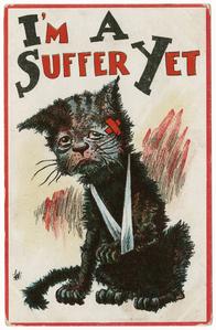 I'm a suffer yet cat, suffrage postcard