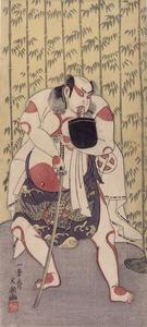 The Actor Otani Hiroji III as an Eji, or Imperial Workman, Standing by a Bamboo Grove