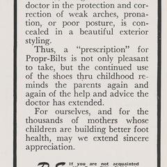 Propr-Bilt Children's Shoes advertisement
