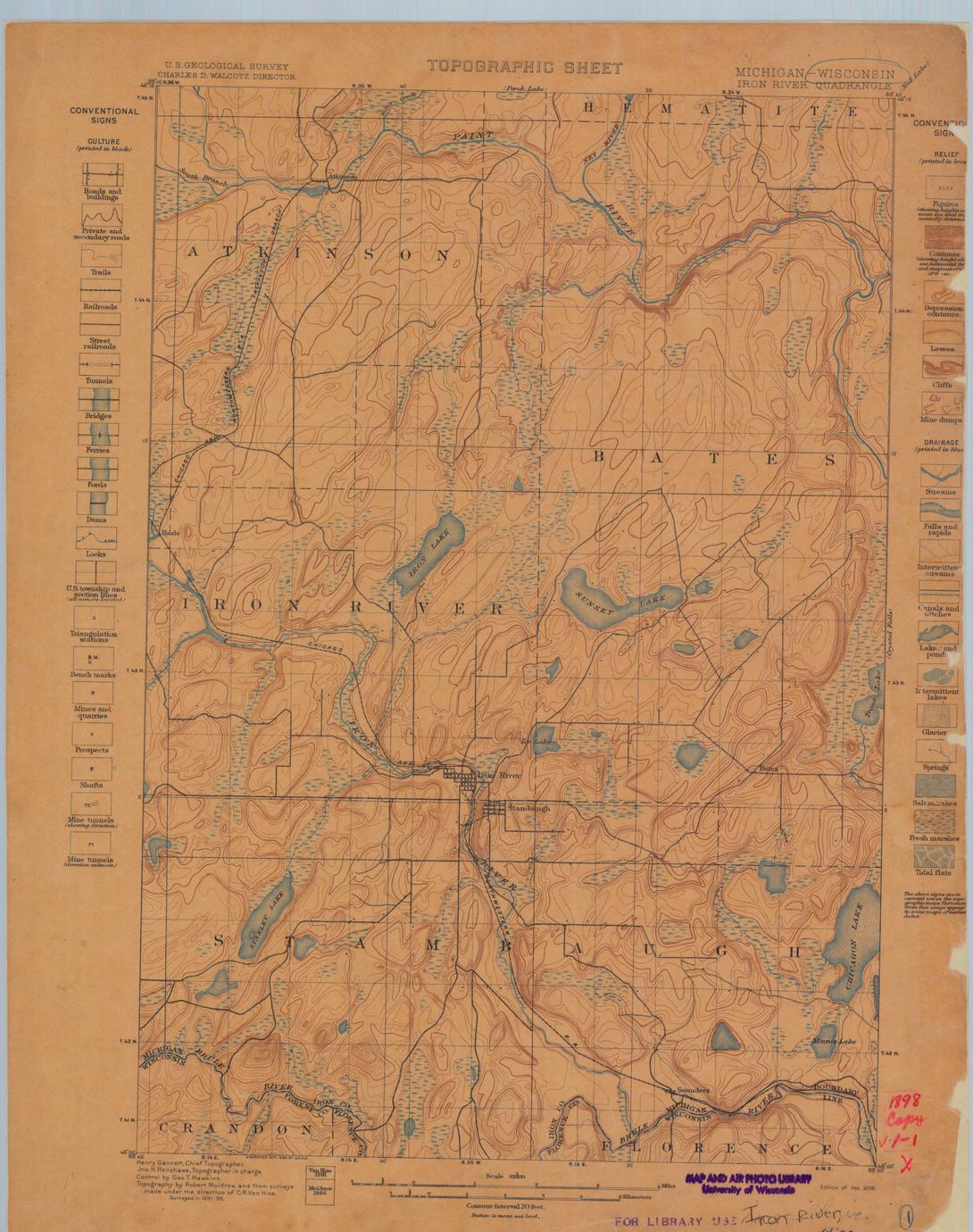 ‎Iron River quadrangle UWDC UWMadison Libraries