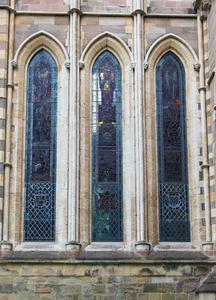 Worcester Cathedral exterior northeast transept east windows