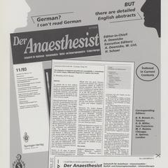 Der Anaesthesist advertisement