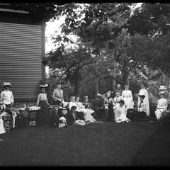Supper on the lawn - Mrs. Simmons' party