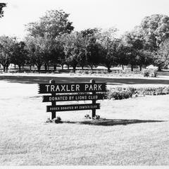 Traxler Park sign