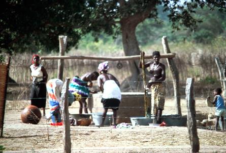 Women at Well Getting Water