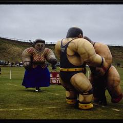 "Mighty Mick" wrestlers, 1986 Arbroath Agricultural Show