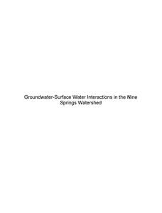Groundwater-surface water interactions in the Nine Springs watershed