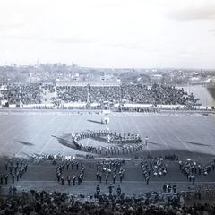 Band formation during football game