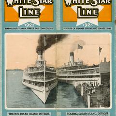 White Star Line schedule of steamer service and connections, 1923