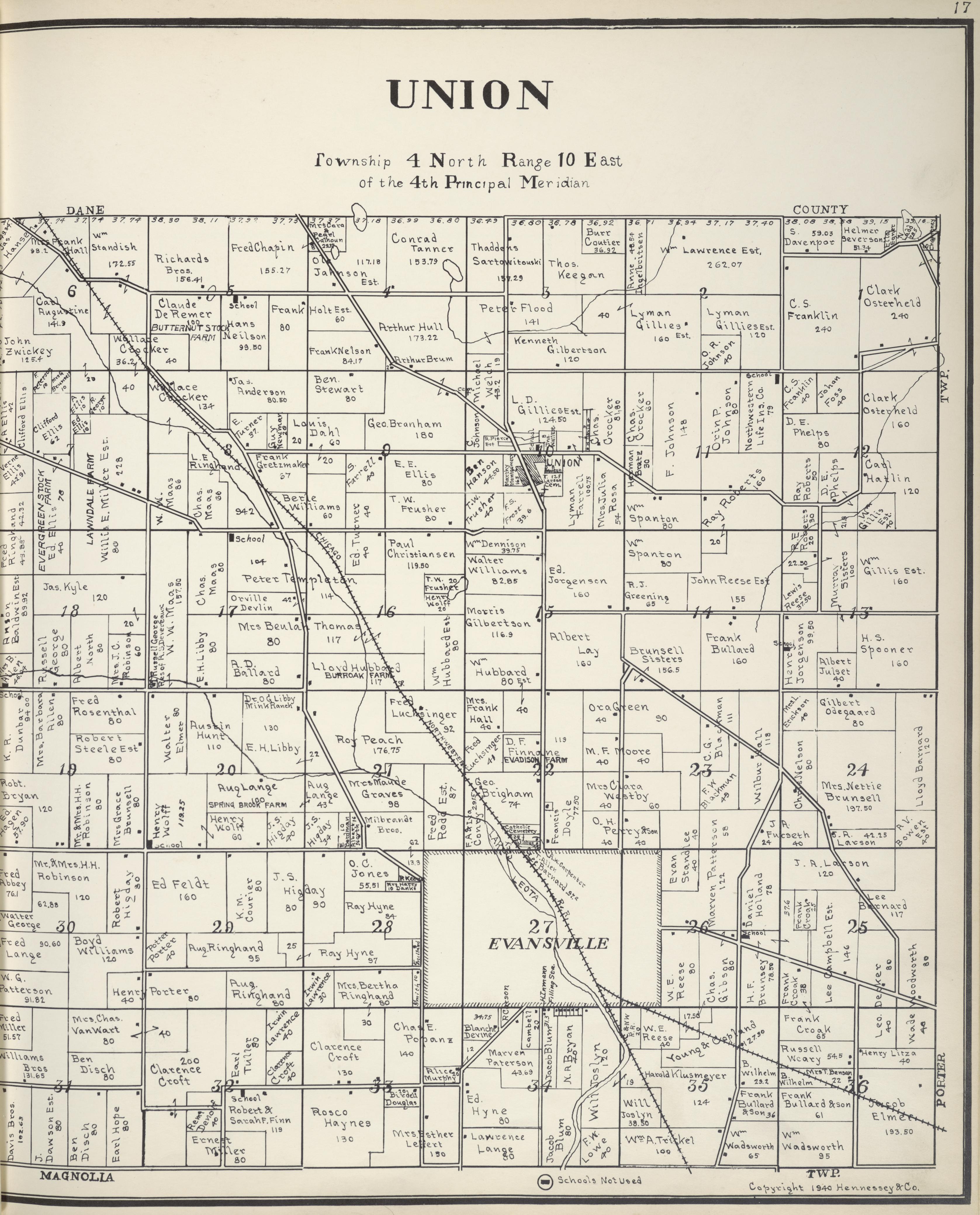 Rock County Plat Book Full View Uwdc Uw Madison Libraries 5814