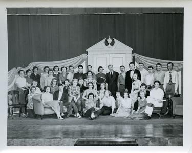 Manual Arts Players group photograph on stage