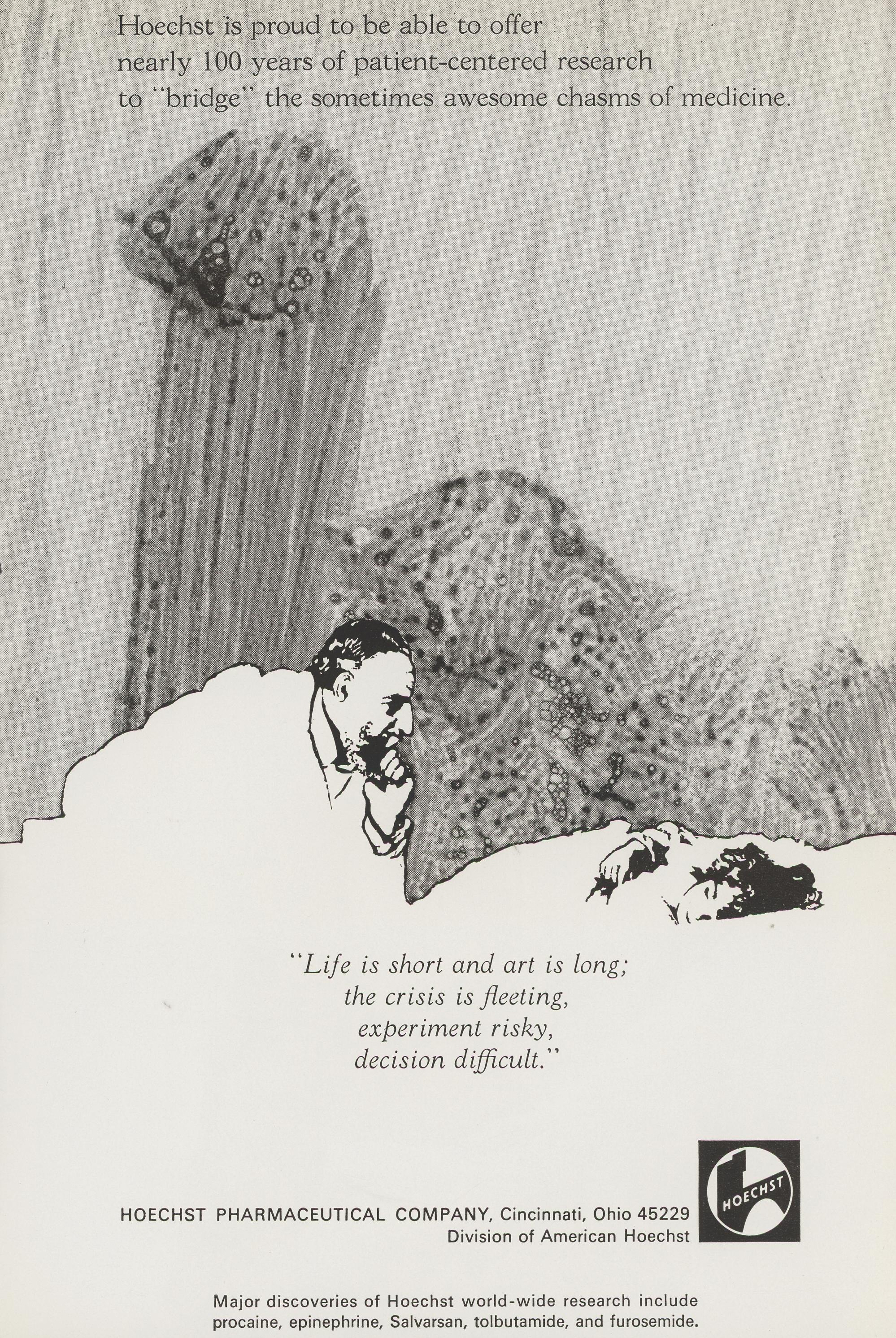 ‎Hoechst Pharmaceutical Company advertisement UWDC UWMadison Libraries