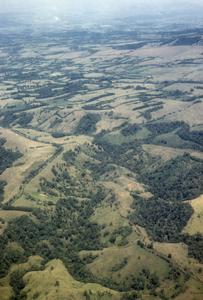 Aerial view of farmlands west of San José