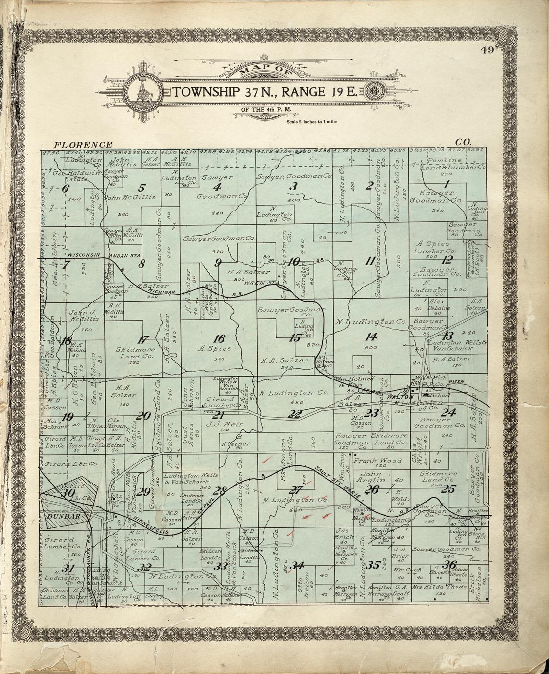 Standard atlas of Marinette County, Wisconsin : including a plat book ...