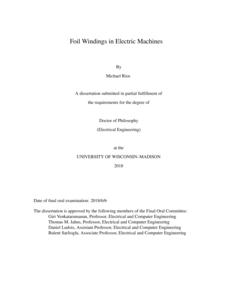 Foil Windings in Electric Machines
