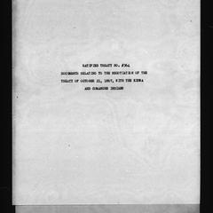 Ratified treaty no. 364, Documents relating to the negotiation of the treaty of October 21, 1867, with the Kiowa and Comanche Indians