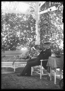 F. S. Newell on porch