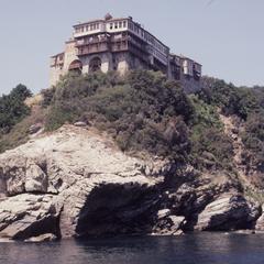 View of the Stavronikita Monastery