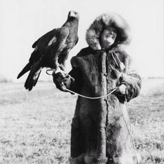 Fran Hammerstrom and her golden eagle